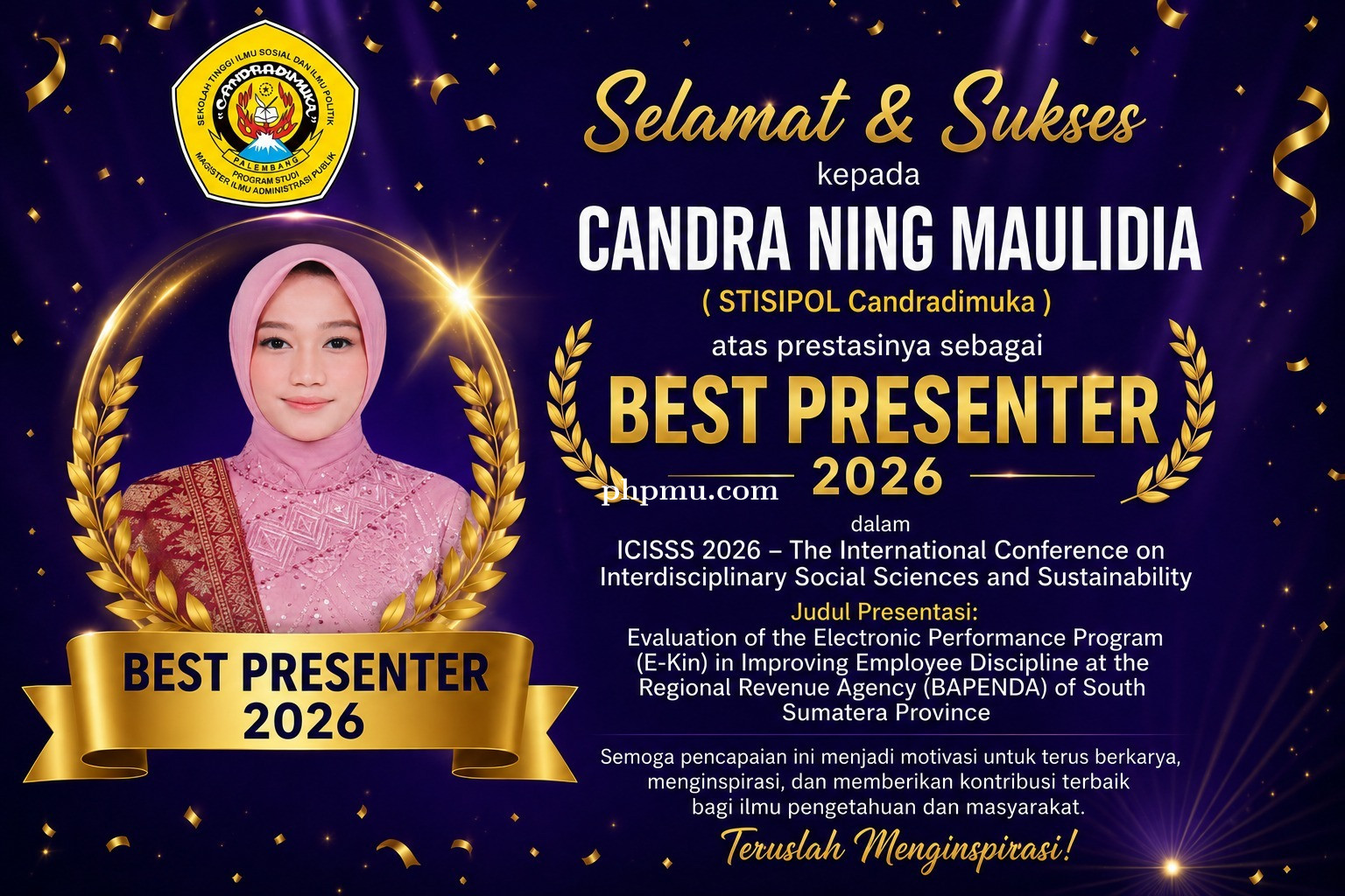 Best Presenter ICISSS 2026